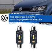0 Luce Bagagliaio LED per VW Sharan II sul portellone: C5W BlackForce 41mm (Coppia) C5W 41mm: LED Blackforce 6000k (Coppia)