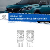 0 Luce Bagagliaio LED Peugeot 5008 Mk2 2017 in poi: T10 Bolt T10: LED Bolt 6000k (Coppia)