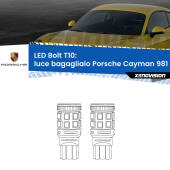 0 Luce Bagagliaio LED Porsche Cayman 981 2013 in poi: T10 Bolt T10: LED Bolt 6000k (Coppia)