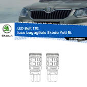 0 Luce Bagagliaio LED Skoda Yeti 5L 2009 - 2017: T10 Bolt T10: LED Bolt 6000k (Coppia)