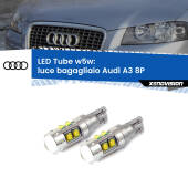 0 Luce Bagagliaio LED W5W Audi A3 8P 2003 - 2012 W5W Tube W5W: Lampadine LED Tube 6000k (Coppia)
