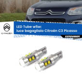 0 Luce Bagagliaio LED W5W Citroën C3 Picasso 2009 - 2016 W5W Tube W5W: Lampadine LED Tube 6000k (Coppia)