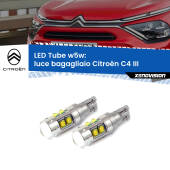 0 Luce Bagagliaio LED W5W Citroën C4 III 2020 in poi W5W Tube W5W: Lampadine LED Tube 6000k (Coppia)