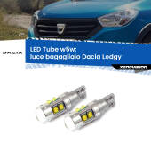 0 Luce Bagagliaio LED W5W Dacia Lodgy 2012 in poi W5W Tube W5W: Lampadine LED Tube 6000k (Coppia)