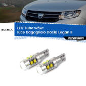 0 Luce Bagagliaio LED W5W Dacia Logan II 2012 in poi W5W Tube W5W: Lampadine LED Tube 6000k (Coppia)