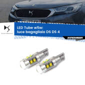 0 Luce Bagagliaio LED W5W DS DS 4 2015 in poi W5W Tube W5W: Lampadine LED Tube 6000k (Coppia)