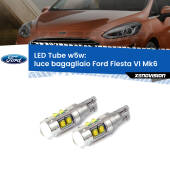 0 Luce Bagagliaio LED W5W Ford Fiesta Mk6 2008 - 2017 W5W Tube W5W: Lampadine LED Tube 6000k (Coppia)