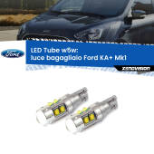 0 Luce Bagagliaio LED W5W Ford KA+ Mk1 1996 - 2008 W5W Tube W5W: Lampadine LED Tube 6000k (Coppia)