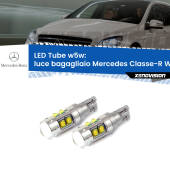 0 Luce Bagagliaio LED W5W Mercedes Classe-R W251, V251 2006 - 2014 W5W Tube W5W: Lampadine LED Tube 6000k (Coppia)