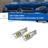 0 Luce Bagagliaio LED W5W Mercedes SL R231 2012 in poi W5W Tube W5W: Lampadine LED Tube 6000k (Coppia)