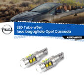0 Luce Bagagliaio LED W5W Opel Cascada  2013 - 2019 W5W Tube W5W: Lampadine LED Tube 6000k (Coppia)