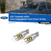 0 Luce Bagagliaio LED W5W Ford Orion III GAL 1990 - 1993 W5W Tube W5W: Lampadine LED Tube 6000k (Coppia)