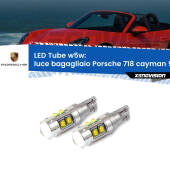 0 Luce Bagagliaio LED W5W Porsche 718 cayman 982 2016 in poi W5W Tube W5W: Lampadine LED Tube 6000k (Coppia)