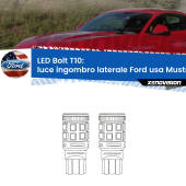 0 Luce ingombro laterale LED Ford usa Mustang coupe 2014 in poi: T10 Bolt T10: LED Frecce Bolt Arancio (Coppia)