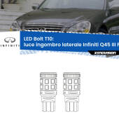 0 Luce ingombro laterale LED Infiniti Q45 III F50 anteriori: T10 Bolt T10: LED Frecce Bolt Arancio (Coppia)