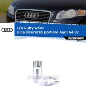 0 Luce Sicurezza Portiere LED Audi A4 B7 2004 - 2008: w5w Ruby T10 (W5W) XPRO Ruby LED - LED Luce Rossa per Stop e Interni (coppia)