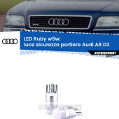 0 Luce Sicurezza Portiere LED Audi A8 D2 1994 - 2002: w5w Ruby T10 (W5W) XPRO Ruby LED - LED Luce Rossa per Stop e Interni (coppia)