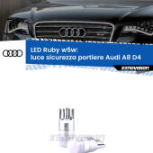 0 Luce Sicurezza Portiere LED Audi A8 D4 2009 - 2018: w5w Ruby T10 (W5W) XPRO Ruby LED - LED Luce Rossa per Stop e Interni (coppia)