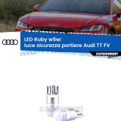 0 Luce Sicurezza Portiere LED Audi TT FV 2014 - 2018: w5w Ruby T10 (W5W) XPRO Ruby LED - LED Luce Rossa per Stop e Interni (coppia)
