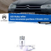 0 Luce Sicurezza Portiere LED Citroën C5 II 2008 - 2014: w5w Ruby T10 (W5W) XPRO Ruby LED - LED Luce Rossa per Stop e Interni (coppia)