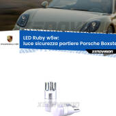 0 Luce Sicurezza Portiere LED Porsche Boxster 987 2004 - 2012: w5w Ruby T10 (W5W) XPRO Ruby LED - LED Luce Rossa per Stop e Interni (coppia)