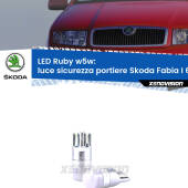 0 Luce Sicurezza Portiere LED Skoda Fabia I 6Y 1999 - 2006: w5w Ruby T10 (W5W) XPRO Ruby LED - LED Luce Rossa per Stop e Interni (coppia)