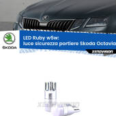 0 Luce Sicurezza Portiere LED Skoda Octavia III 5E 2012 - 2018: w5w Ruby T10 (W5W) XPRO Ruby LED - LED Luce Rossa per Stop e Interni (coppia)