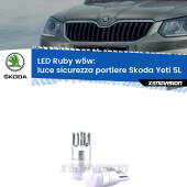 0 Luce Sicurezza Portiere LED Skoda Yeti 5L 2009 - 2017: w5w Ruby T10 (W5W) XPRO Ruby LED - LED Luce Rossa per Stop e Interni (coppia)