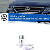 0 Luce Sicurezza Portiere LED VW Passat CC 357 2008 - 2012: w5w Ruby T10 (W5W) XPRO Ruby LED - LED Luce Rossa per Stop e Interni (coppia)