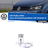0 Luce Sicurezza Portiere LED VW Sharan II 2010 - 2019: w5w Ruby T10 (W5W) XPRO Ruby LED - LED Luce Rossa per Stop e Interni (coppia)