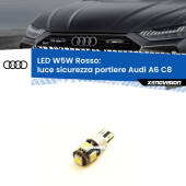 0 Luce Sicurezza Portiere LED W5W per Audi A6 C8 2018 in poi W5W: Lampadina LED canbus rossa