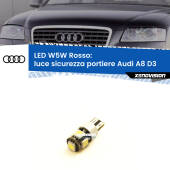 0 Luce Sicurezza Portiere LED W5W per Audi A8 D3 2002 - 2009 W5W: Lampadina LED canbus rossa