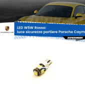 0 Luce Sicurezza Portiere LED W5W per Porsche Cayman 987 2005 - 2013 W5W: Lampadina LED canbus rossa