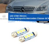 0 Luce Sottoporta LED c5w 36mm Mercedes Classe-M W164 2005 - 2011 (Coppia) C5W C10W Led Canbus 36mm a 3 Ultra Led Xenovision - Bianco Lunare 6000k (Coppia)