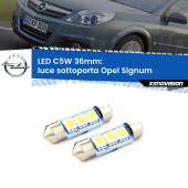 0 Luce Sottoporta LED c5w 36mm Opel Signum  2003 - 2008 (Coppia) C5W C10W Led Canbus 36mm a 3 Ultra Led Xenovision - Bianco Lunare 6000k (Coppia)