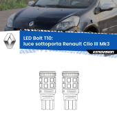 0 Luce Sottoporta LED Renault Clio III  2005 - 2011: T10 Bolt T10: LED Bolt 6000k (Coppia)