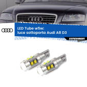 0 Luce Sottoporta LED W5W Audi A8 D3 2002 - 2009 W5W Tube W5W: Lampadine LED Tube 6000k (Coppia)