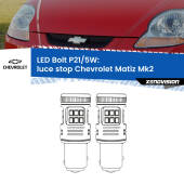 0 Luce Stop LED Chevrolet Matiz Mk2 2005 - 2011: P21/5W Bolt P21/5W: LED Bolt Rossi (Coppia)