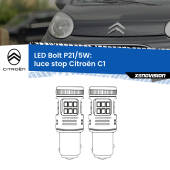 0 Luce Stop LED Citroën C1  2005 - 2013: P21/5W Bolt P21/5W: LED Bolt Rossi (Coppia)