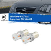 0 Luce Stop LED Citroën C2  2003 - 2009: P21/5W Gear P21/5W: Lampadine LED Rosse Gear