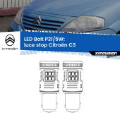 0 Luce Stop LED Citroën C3  2002 - 2009: P21/5W Bolt P21/5W: LED Bolt Rossi (Coppia)