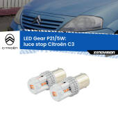 0 Luce Stop LED Citroën C3  2002 - 2009: P21/5W Gear P21/5W: Lampadine LED Rosse Gear