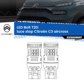 0 Luce Stop LED Citroën C3 aircross  2017 in poi: T20 Bolt T20: LED Bolt Rossi (Coppia)
