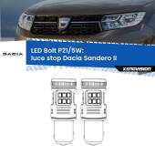 0 Luce Stop LED Dacia Sandero II 2012 in poi: P21/5W Bolt P21/5W: LED Bolt Rossi (Coppia)