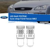 0 Luce Stop LED Ford Focus Mk2 con fari bianchi: P21/5W Bolt P21/5W: LED Bolt Rossi (Coppia)
