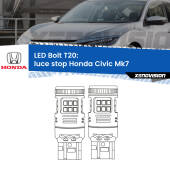 0 Luce Stop LED Honda Civic Mk7 2004 - 2005: T20 Bolt T20: LED Bolt Rossi (Coppia)