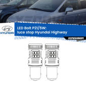 0 Luce Stop LED Hyundai Highway 2000 - 2004: P21/5W Bolt P21/5W: LED Bolt Rossi (Coppia)