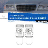 0 Luce Stop LED Mercedes Classe-C W202 1993 - 2000: P21W Bolt P21W: LED Bolt Rossi (Coppia)
