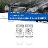 0 Luce Stop LED Mercedes Classe-C W203 2000 - 2007: P21W Bolt P21W: LED Bolt Rossi (Coppia)
