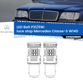 0 Luce Stop LED Mercedes Classe-S W140 1995 - 1998: P21/5W Bolt P21/5W: LED Bolt Rossi (Coppia)